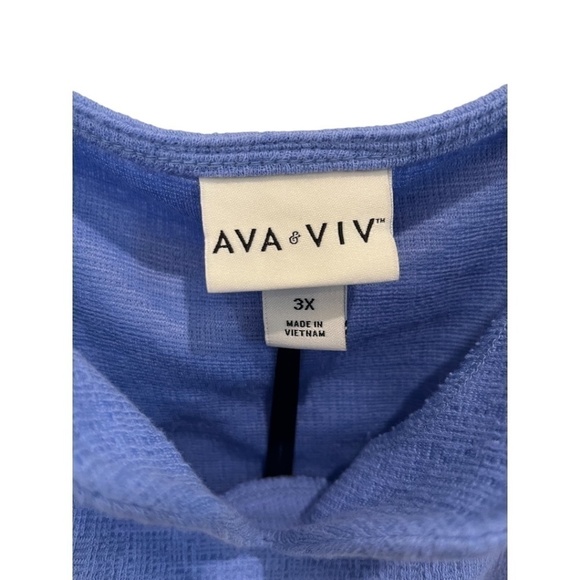 AVA & VIV Plus Size Lavender Sleeveless V-Neck Cotton Polyester Top 3X NWT - Picture 4 of 4